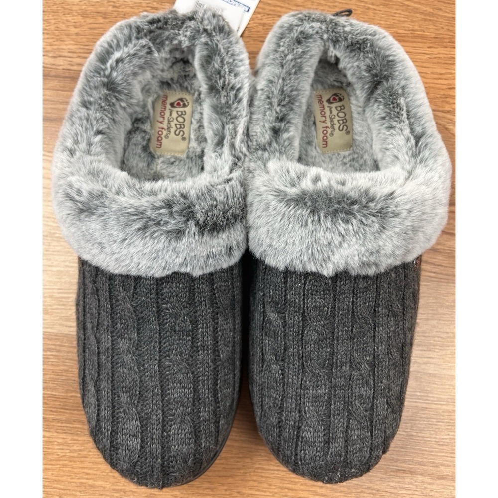 BOBS by Skechers Keepsakes Ice Angel Clog Slippers in Charcoal Womens 9.5 NEW - Picture 7 of 14